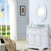 Vanity - 24" Pure White Single Sink Bathroom Vanity From The Derby Collection