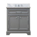 Vanity - 30" Cashmere Grey Single Sink Bathroom Vanity W/ Matching Framed Mirror And Faucet From The Derby Collection