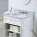 Vanity - 30" Pure White Single Sink Bathroom Vanity W/ Matching Framed Mirror And Faucet From The Derby Collection