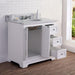 Vanity - 36" Wide Pure White Single Sink Carrara Marble Bathroom Vanity From The Derby Collection