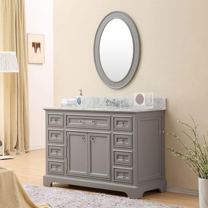 Vanity - 48" Cashmere Grey Single Sink Bathroom Vanity W/ Faucet From The Derby Collection