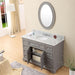 Vanity - 48" Cashmere Grey Single Sink Bathroom Vanity W/ Matching Framed Mirror And Faucet From The Derby Collection