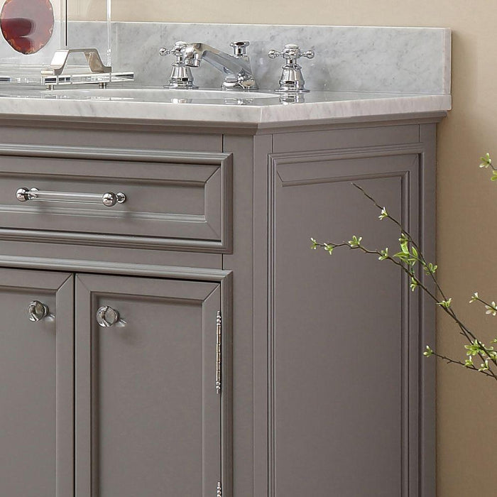 Vanity - 60" Cashmere Grey Double Sink Bathroom Vanity From The Derby Collection