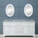 Vanity - 60" Pure White Double Sink Bathroom Vanity W/ Faucet From The Derby Collection