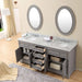 Vanity - 72" Cashmere Grey Double Sink Bathroom Vanity From The Derby Collection