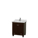 Vanity - Acclaim 30" Single Bathroom Vanity In Espresso W/ White Carrara Marble Countertop, Undermount Square Sink, And No Mirror