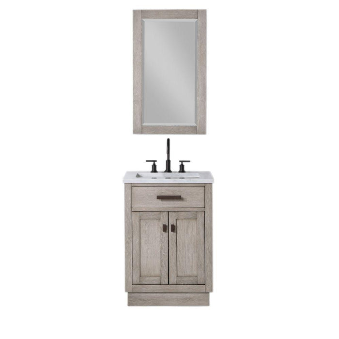 Vanity - Chestnut 24" Single Bathroom Vanity In Grey Oak