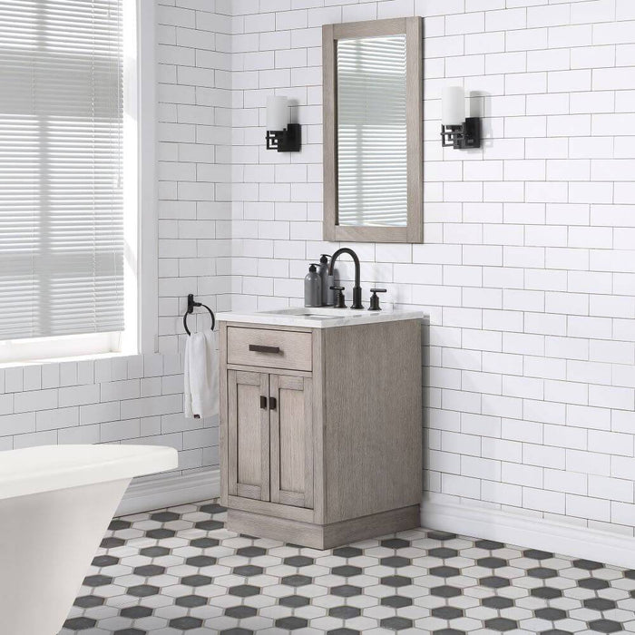 Vanity - Chestnut 24" Single Bathroom Vanity In Grey Oak