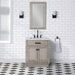 Vanity - Chestnut 30" Single Bathroom Vanity In Grey Oak W/ White Carrara Marble Top And Oil-rubbed Bronze Finish