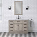 Vanity - Chestnut 48" Single Bathroom Vanity In Grey Oak W/ White Carrara Marble Top And In Oil-rubbed Bronze Finish