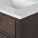 Vanity - Chestnut 60" Double Bathroom Vanity In Brown Oak W/ White Carrara Marble Top And Satin Gold Finish, No Backsplash