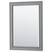 Vanity - Deborah 36" Single Bathroom Vanity In Dark Gray With No Countertop, No Sink, And 24" Mirror