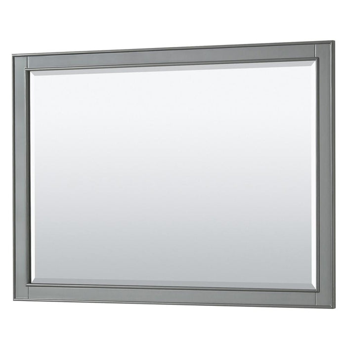 Vanity - Deborah 48" Single Bathroom Vanity In Dark Gray With No Countertop, No Sink, And 46" Mirror