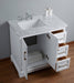 Vanity - Stufurhome Ariane 36" White Single Vanity Cabinet Single Bathroom Sink