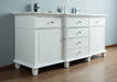 Vanity - Stufurhome Cadence White 60" Double Sink Bathroom Vanity
