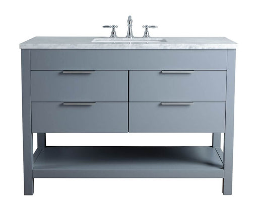 Vanity - Stufurhome Rochester 48" Grey Single Sink Bathroom Vanity