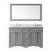 Virtu USA Talisa 60" Double Sink Top Vanity with Faucet and Mirror- Virtuusa