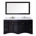 Virtu USA Talisa 72" Double Sink Top Vanity with Faucet and Mirror- Virtuusa