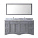 Virtu USA Talisa 72" Double Sink Top Vanity with Faucet and Mirror- Virtuusa