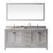 Virtu USA Caroline Avenue 72" Double Sink Top Vanity with Mirror- Virtuusa