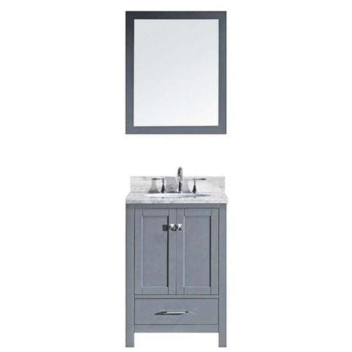 Virtu USA Caroline Avenue 24" Single Sink Top Vanity with Faucet and Mirror- Virtuusa