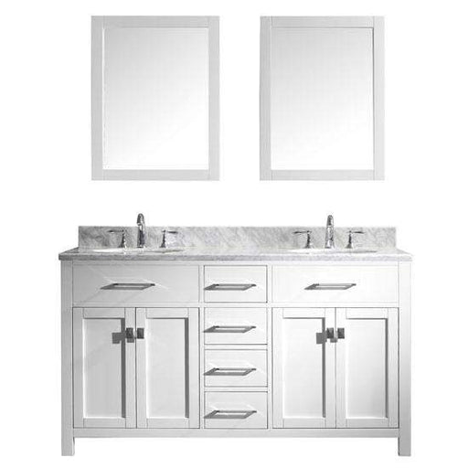 Virtu USA Caroline 60" Double Sink Top Vanity with Mirrors- Virtuusa