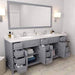 Caroline Parkway 78" Double Sink Dazzle White Quartz Top Vanity with Faucet and Mirror - Vanity Grace Store - Virtuusa