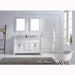 Victoria 60" Double Sink Italian Carrara White Marble Top Vanity with Faucet and Mirrors - Vanity Grace Store - Virtuusa