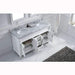 Victoria 60" Double Sink Italian Carrara White Marble Top Vanity with Mirrors - Vanity Grace Store - Virtuusa