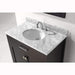 Caroline 36" Single Sink Italian Carrara White Marble Top Vanity with Faucet and Mirror - Vanity Grace Store - Virtuusa