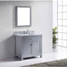 Caroline 36" Single Sink Italian Carrara White Marble Top Vanity with Faucet and Mirror - Vanity Grace Store - Virtuusa