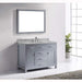 Caroline 48" Single Sink Italian Carrara White Marble Top Vanity with Faucet and Mirror - Vanity Grace Store - Virtuusa