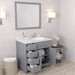 Caroline Parkway 36" Single Sink Dazzle White Quartz Top Vanity with Faucet and Mirror - Vanity Grace Store - Virtuusa