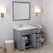 Caroline Parkway 36" Single Sink Dazzle White Quartz Top Vanity with Mirror - Vanity Grace Store - Virtuusa