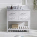 Caroline Estate 36" Single Sink Italian Carrara White Marble Top Vanity with Faucet - Vanity Grace Store - Virtuusa