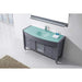 Ava 55" Single Sink Aqua Tempered Glass Top Vanity with Faucet and Mirror - Vanity Grace Store - Virtuusa
