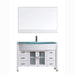 Ava 48" Single Sink Aqua Tempered Glass Top Vanity with Faucet and Mirror - Vanity Grace Store - Virtuusa