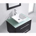 Marsala 29" Single Sink Aqua Tempered Glass Top Vanity with Faucet and Mirror - Vanity Grace Store - Virtuusa
