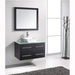 Marsala 35" Single Sink Clear Tempered Glass Top Vanity with Faucet and Mirror - Vanity Grace Store - Virtuusa