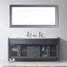 Ava 71" Double Sink Vanity with White Engineered Stone Top with Faucet and Mirror - Vanity Grace Store - Virtuusa